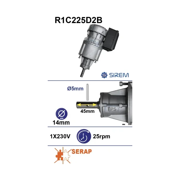 Motorreductor R1C225D2B 25vpm 230V (Serap)