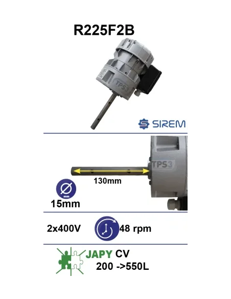 Motorreductor R225F2B 48vpm 230V (Japy)