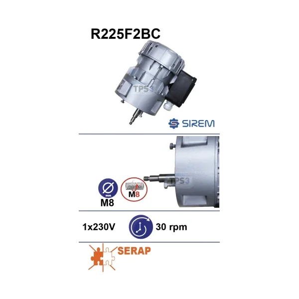 Motorreductor R225F2B 30vpm 230V (Serap)