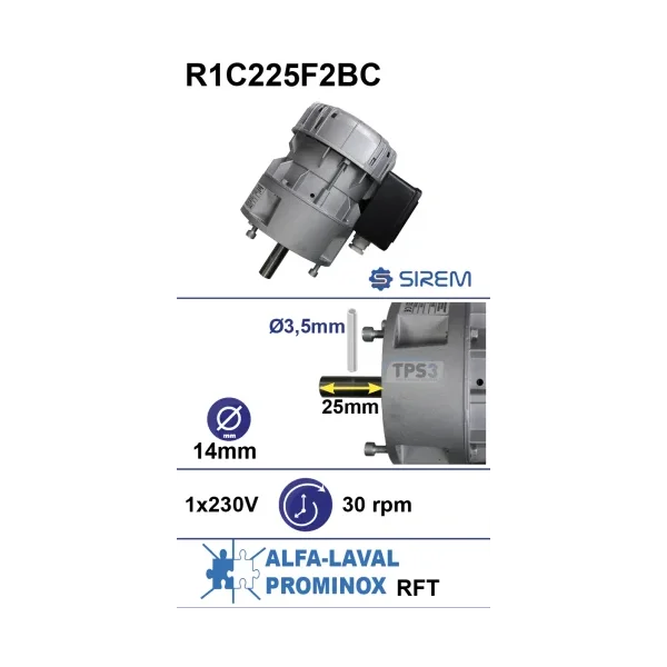 Motorreductor R1C225F2BC 30-36vpm 230V (Alfa Laval / Prominox)