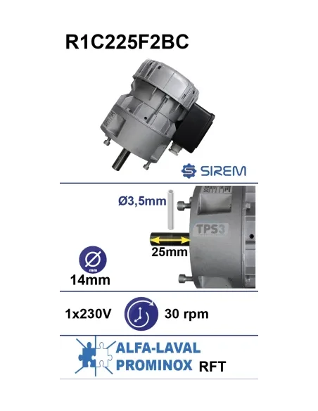 Motorreductor R1C225F2BC 30-36vpm 230V (Alfa Laval / Prominox)