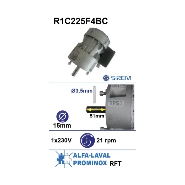 Motorreductor R1C225F4BC 21-25vpm 230V (Alfa Laval / Prominox)