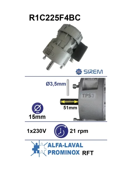 Motorreductor R1C225F4BC 21-25vpm 230V (Alfa Laval / Prominox)