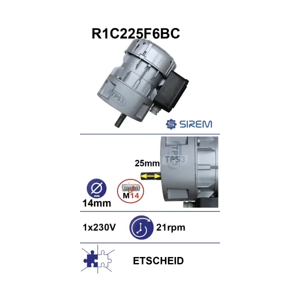 Motorreductor R1C225F6BC 21vpm 230V (Etscheid)