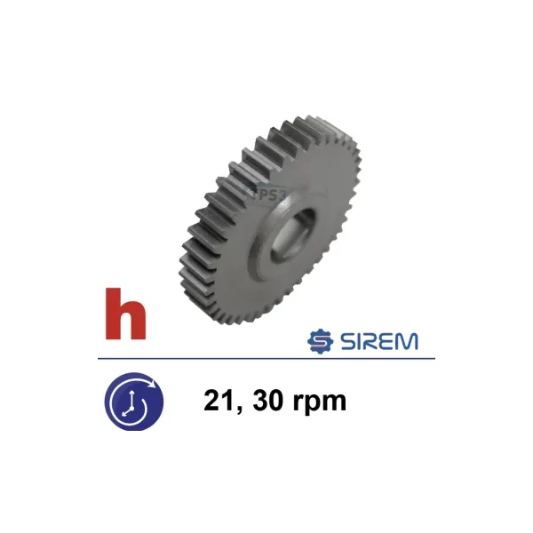 Rueda de salida para motorreductor Sirem tipo F 21 y 30vpm