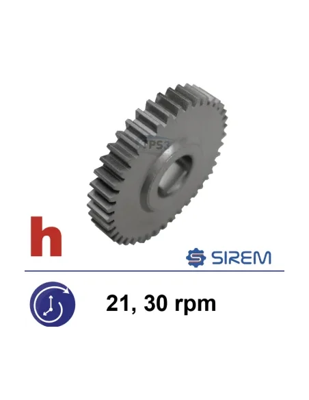 Rueda de salida para motorreductor Sirem tipo F 21 y 30vpm
