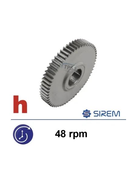 Rueda de salida para motorreductor Sirem tipo F 48vpm