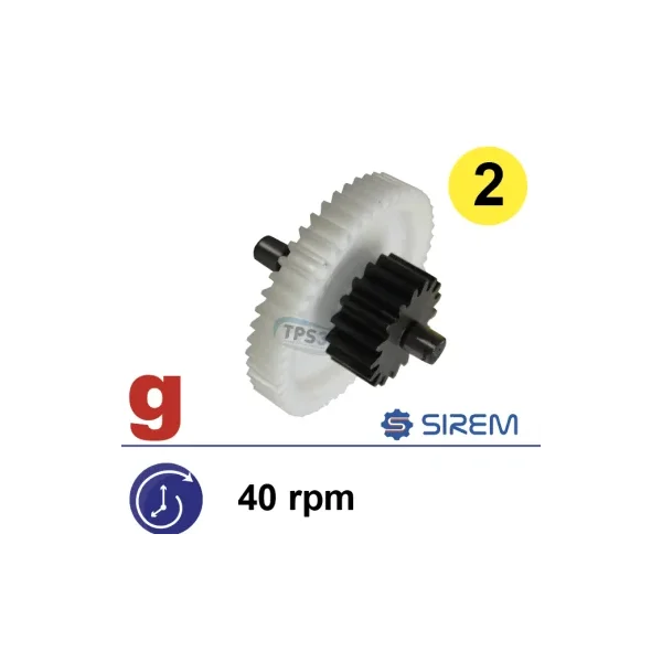 Kit de segundo tren para reductores Sirem tipo F 40vpm