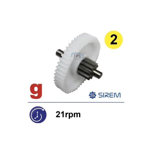 Kit 2ndo tren en metal para motoreductor Sirem tipo F 21/25vpm