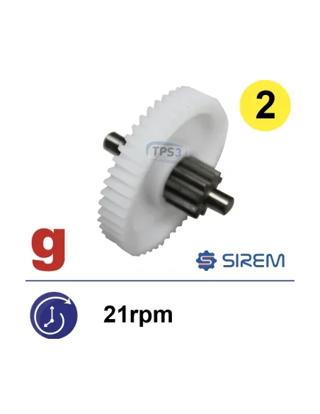 Kit 2ndo tren en metal para motoreductor Sirem tipo F 21/25vpm