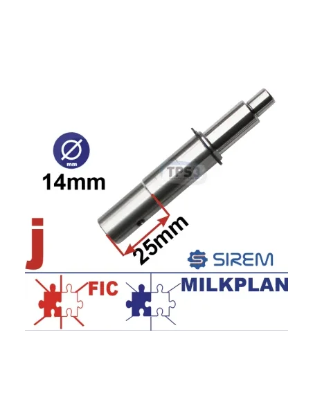 Eje de salida tipo F L:25 D:14 (Milkplan)