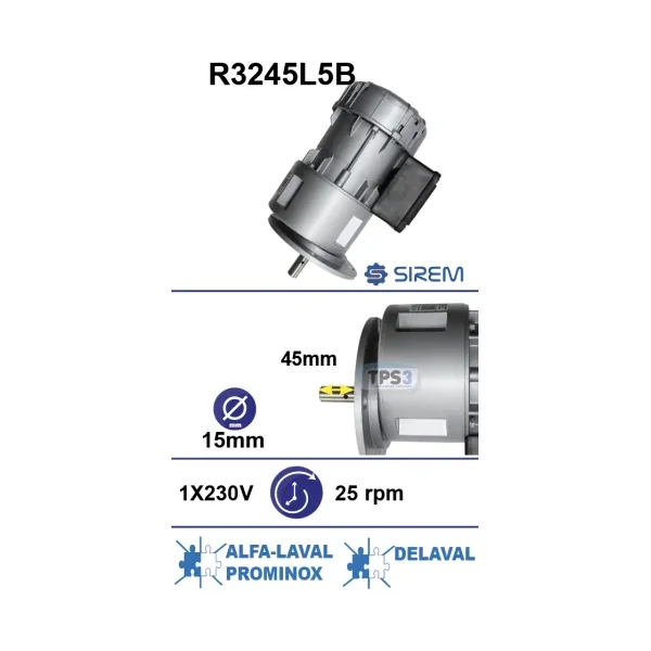 Motorreductor R3245L5B 25vpm 400V (Alfa Laval, Prominox, Delaval)