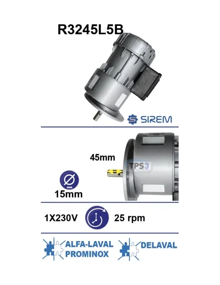 Motorreductor R3245L5B 25vpm 400V (Alfa Laval, Prominox, Delaval)