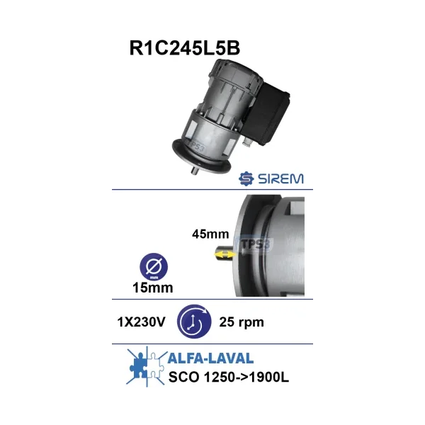 Motorreductor R1C245L5B 21vpm 230V (Alfa Laval)