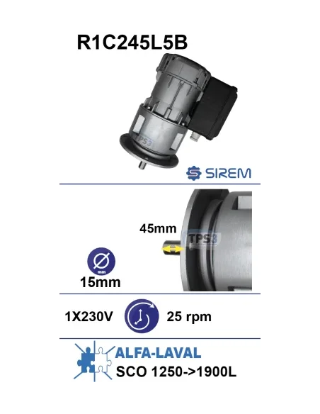 Motorreductor R1C245L5B 21vpm 230V (Alfa Laval)