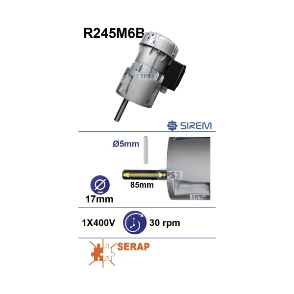 Motorreductor R245M6B 30vpm 400V (Serap)