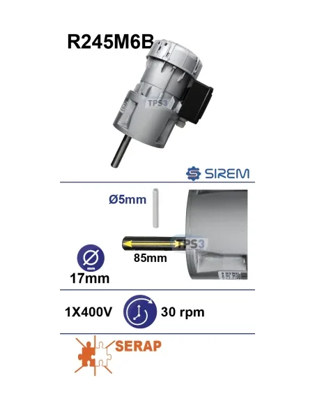 Motorreductor R245M6B 30vpm 400V (Serap)