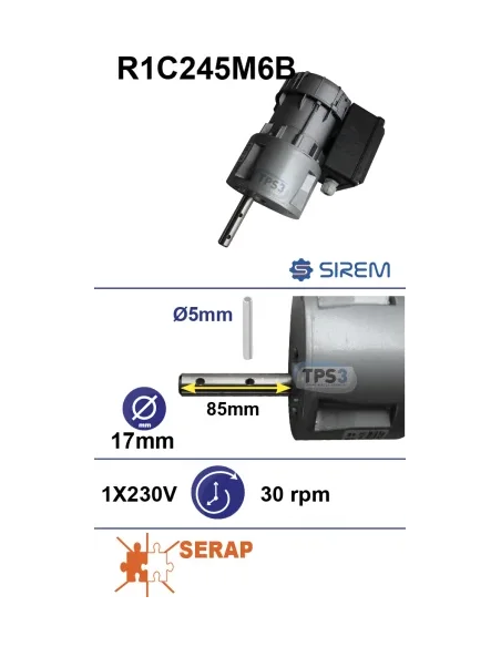 Motorreductor R1C245M6B 30vpm 230V (Serap)