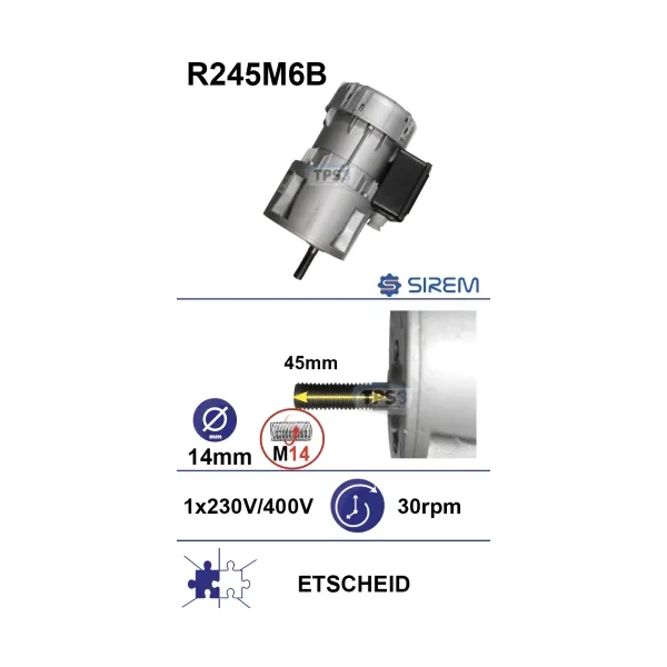 Motorreductor R245M6B 21vpm 230V (Etscheid)