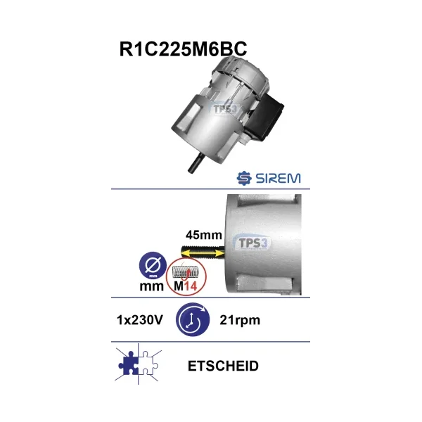 Motorreductor R1C225M6BC 21vpm 230V (Etscheid)