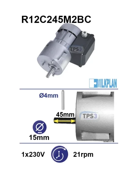 Motorreductor R1C245M2BC 21rpm 230V (Milkplan)