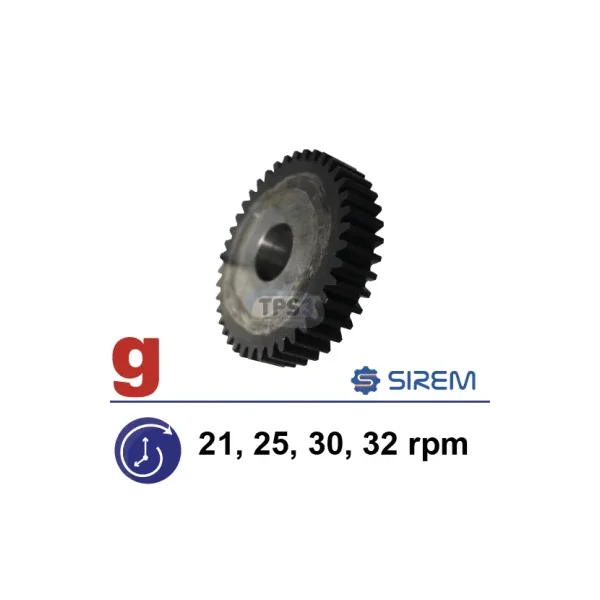 Rueda de salida Sirem sobre motorreductores tipos L&M 21,25,30&32vpm