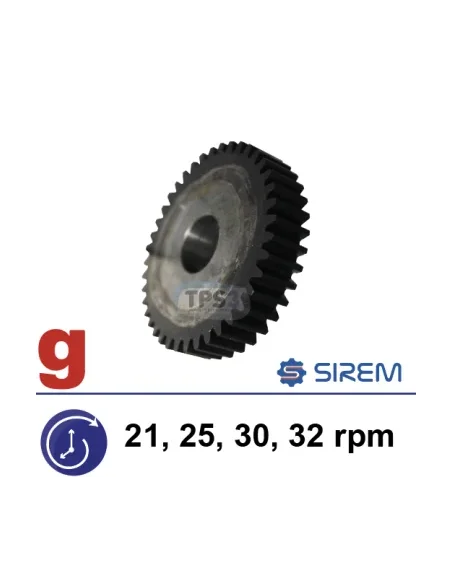 Rueda de salida Sirem sobre motorreductores tipos L&M 21,25,30&32vpm