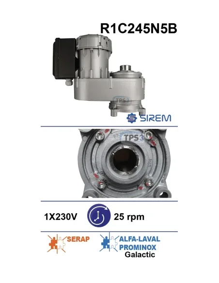 Motoréducteur R1C245N5B 25vpm 230V (Alfa Laval, Prominox, Serap)