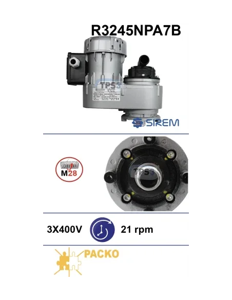 Motorreductor R1C1245NPA7B 21vpm 400V (Packo)
