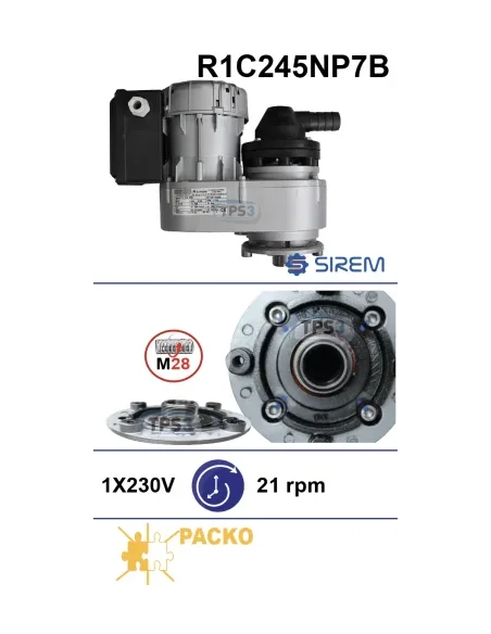Motorreductor R1C245NP7B 21vpm 230V (Packo)