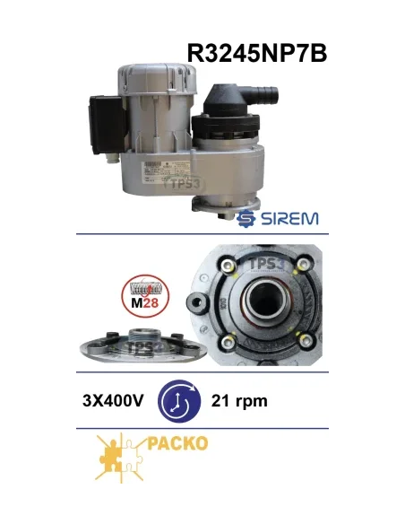Motorreductor R3245NP7B 21vpm 400V (Packo)