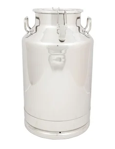 Cantara transporte de leche Acero inoxidable con bisagras y capacidad de 20 Litros