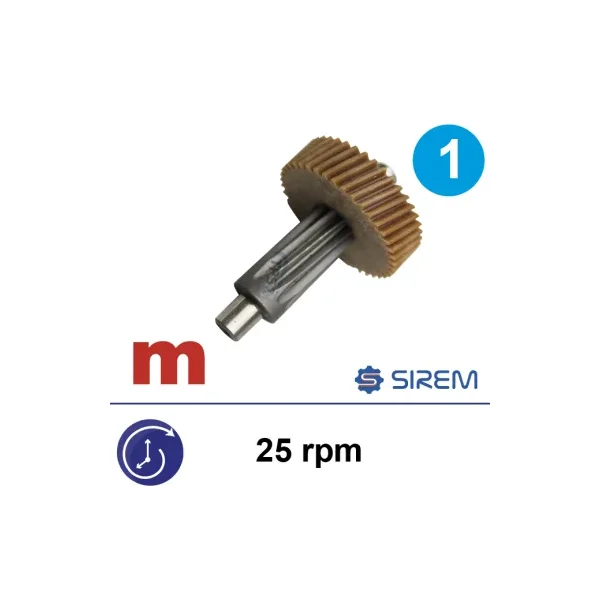 Kit 1er tren en Celoron para motoreductores Sirem tipo N 25vpm