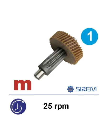 Kit 1er tren en Celoron para motoreductores Sirem tipo N 25vpm