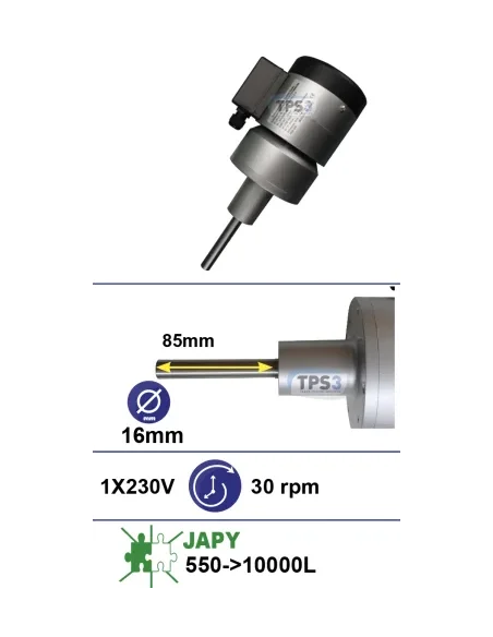 Motorreductor adaptable (tipo D) 30vpm 230V (Japy)