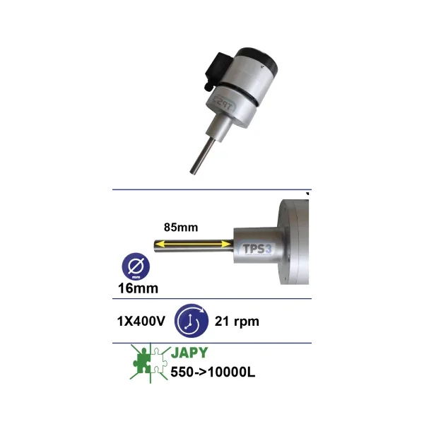 Motorreductor adaptable (tipo D) 21vpm 400V (Japy)
