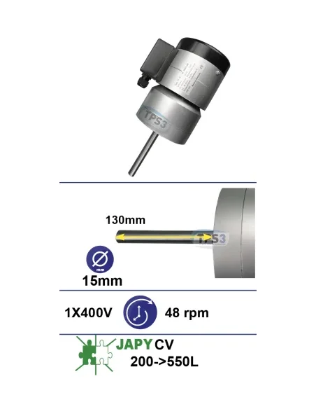 Motorreductor adaptable (tipo F) 48vpm 400V (Japy)