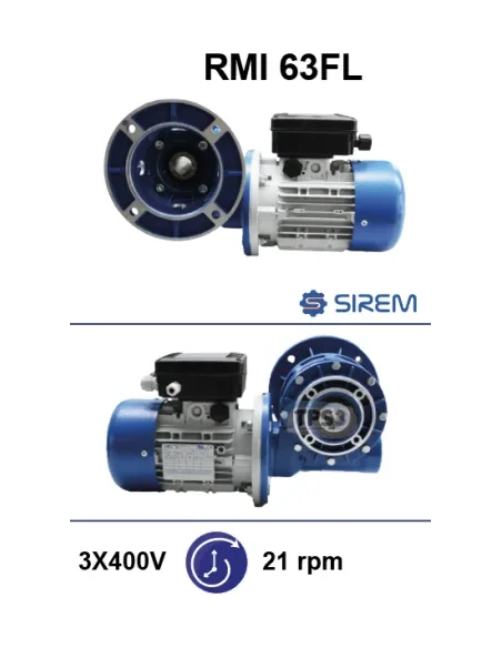 Motorreductor RMI 63FL 21rpm (Packo)