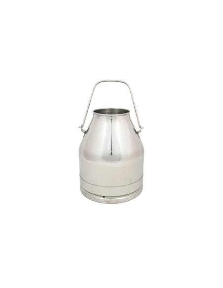 Cantara de acero inoxidable con capacidad de 40 Litros para maquina de ordeño con asa