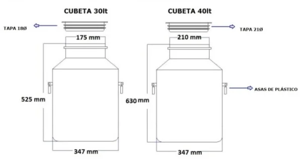 Cantara de Polietileno con capacidad de 40 Litros -1