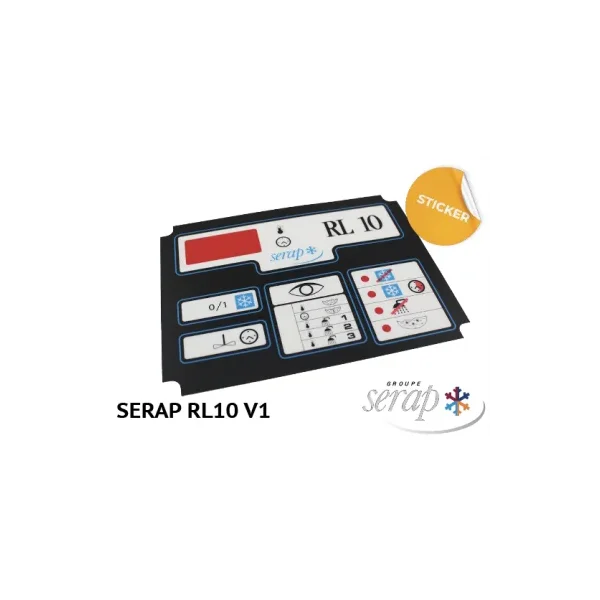 Placa frontal autoadhesiva del teclado RL10 V1 (Serap)