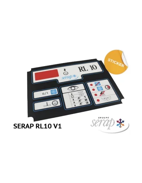 Placa frontal autoadhesiva del teclado RL10 V1 (Serap)