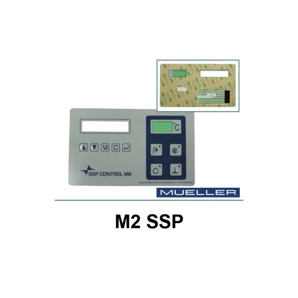 Placa frontal adhesiva para teclado M2 SSP (Mueller)