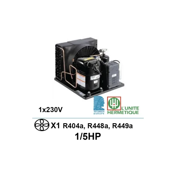 Grupo frigorífico Tecumseh 1x230V 1/5Ch