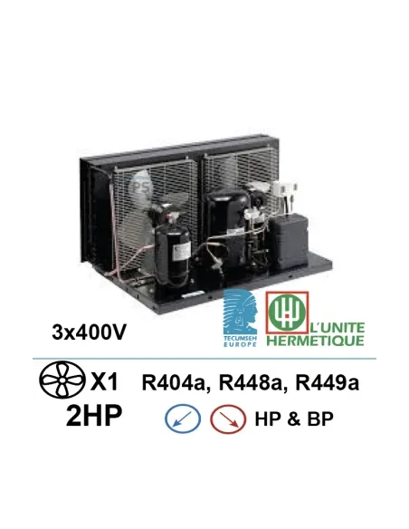 Unidad de refrigeración 3x400V 2hp compresor de pistón /FH2 - 4524