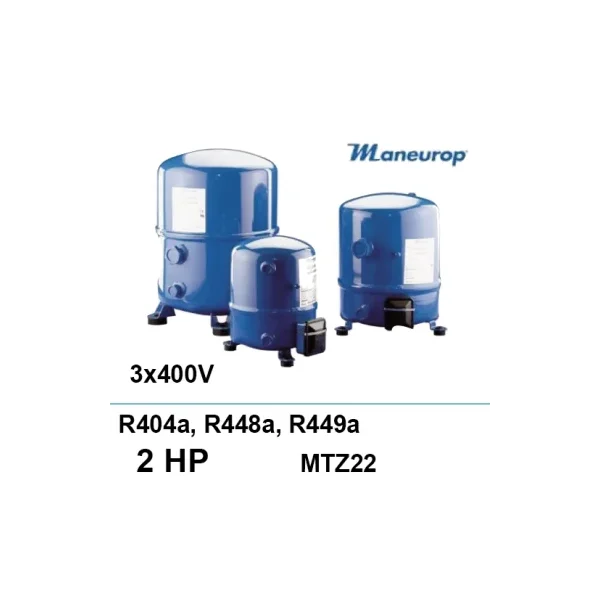 Compresor Maneurop MTZ22 R404a 2ch