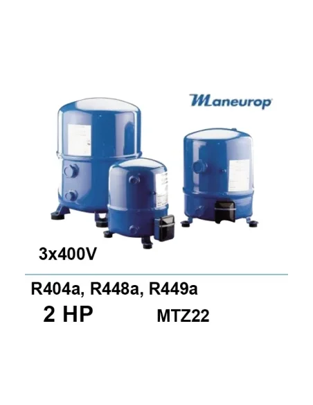 Compresor Maneurop MTZ22 R404a 2ch
