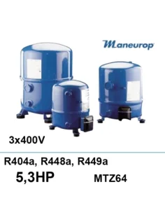 Compresor Maneurop MTZ64 R404a 5cv