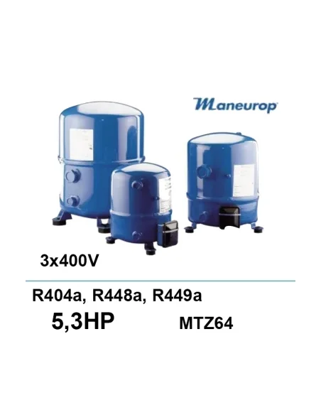 Compresor Maneurop MTZ64 R404a 5cv