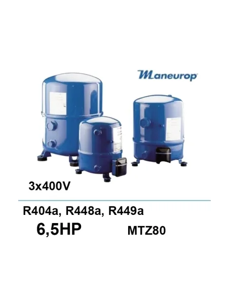 Compresor Maneurop MTZ80 R404a 6.5cv